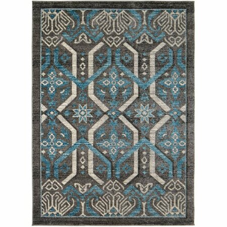 MAYBERRY RUG 7 ft. 10 in. x 9 ft. 10 in. Axel Tribeca Area Rug, Gray AX8456 8X10